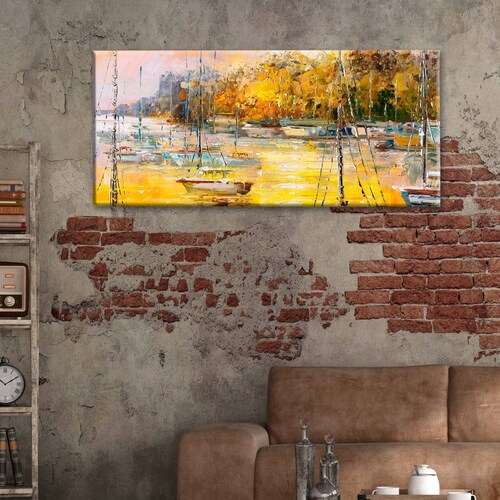 Cuadro Decorativo Canvas Pintura, Puerto Venecia  200x100
