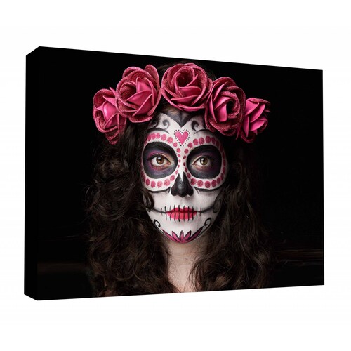 Cuadro Decorativo Canvas Catrina con flores 105x70