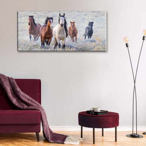 Cuadro Decorativo Canvas Manda caballos salvajes 160x80