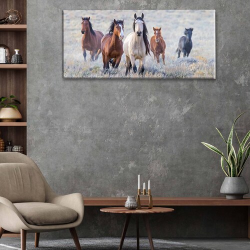 Cuadro Decorativo Canvas Manda caballos salvajes 180x90