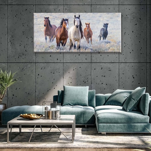 Cuadro Decorativo Canvas Manda caballos salvajes 180x90