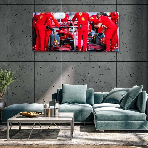 Cuadro Decorativo Canvas F1 Circuito de barcelona 210x70