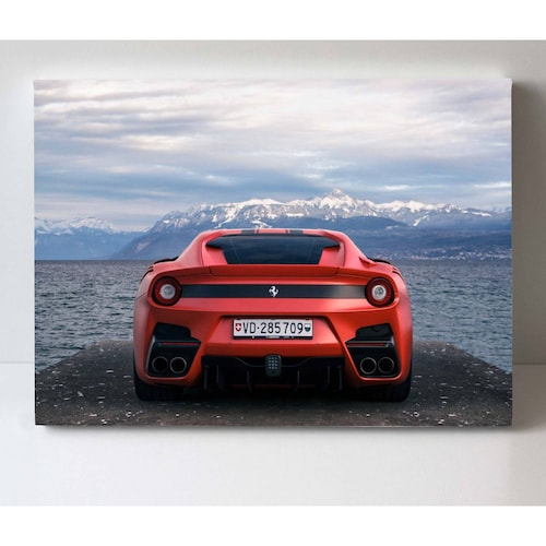 Cuadro Decorativo Canvas Ferrari F12 foto trasera 150x100