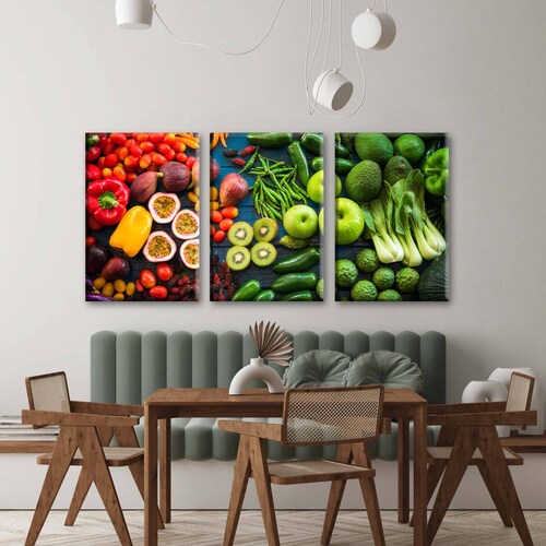 Cuadro Decorativo Canvas Frutas y verduras 200x100