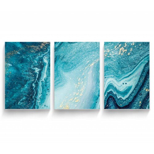 Cuadro Decorativo Canvas Oceano abstracto 80x40