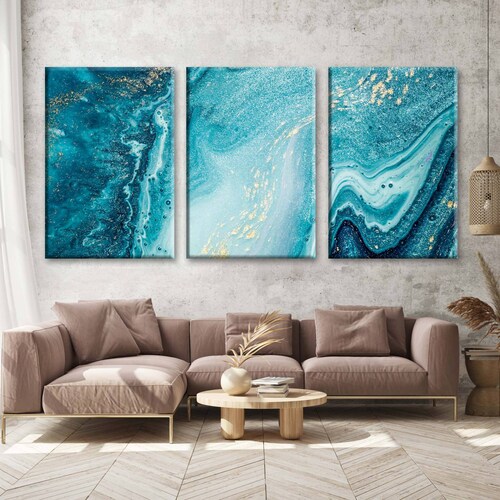 Cuadro Decorativo Canvas Oceano abstracto 80x40
