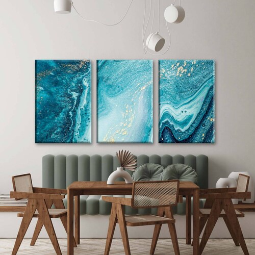 Cuadro Decorativo Canvas Oceano abstracto 80x40