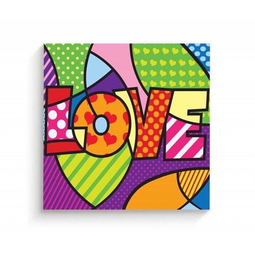 Cuadro Decorativo Canvas Amor Arte Pop 130x130