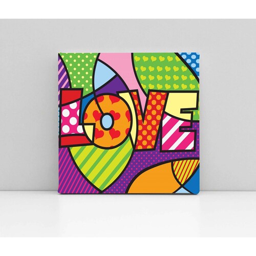 Cuadro Decorativo Canvas Amor Arte Pop 130x130