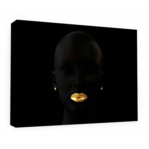 Cuadro Decorativo Canvas Maniquí minimalista negro 135x90