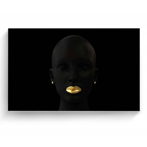 Cuadro Decorativo Canvas Maniquí minimalista negro 135x90