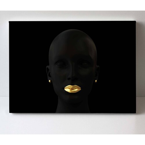 Cuadro Decorativo Canvas Maniquí minimalista negro 135x90
