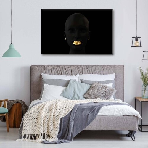 Cuadro Decorativo Canvas Maniquí minimalista negro 135x90