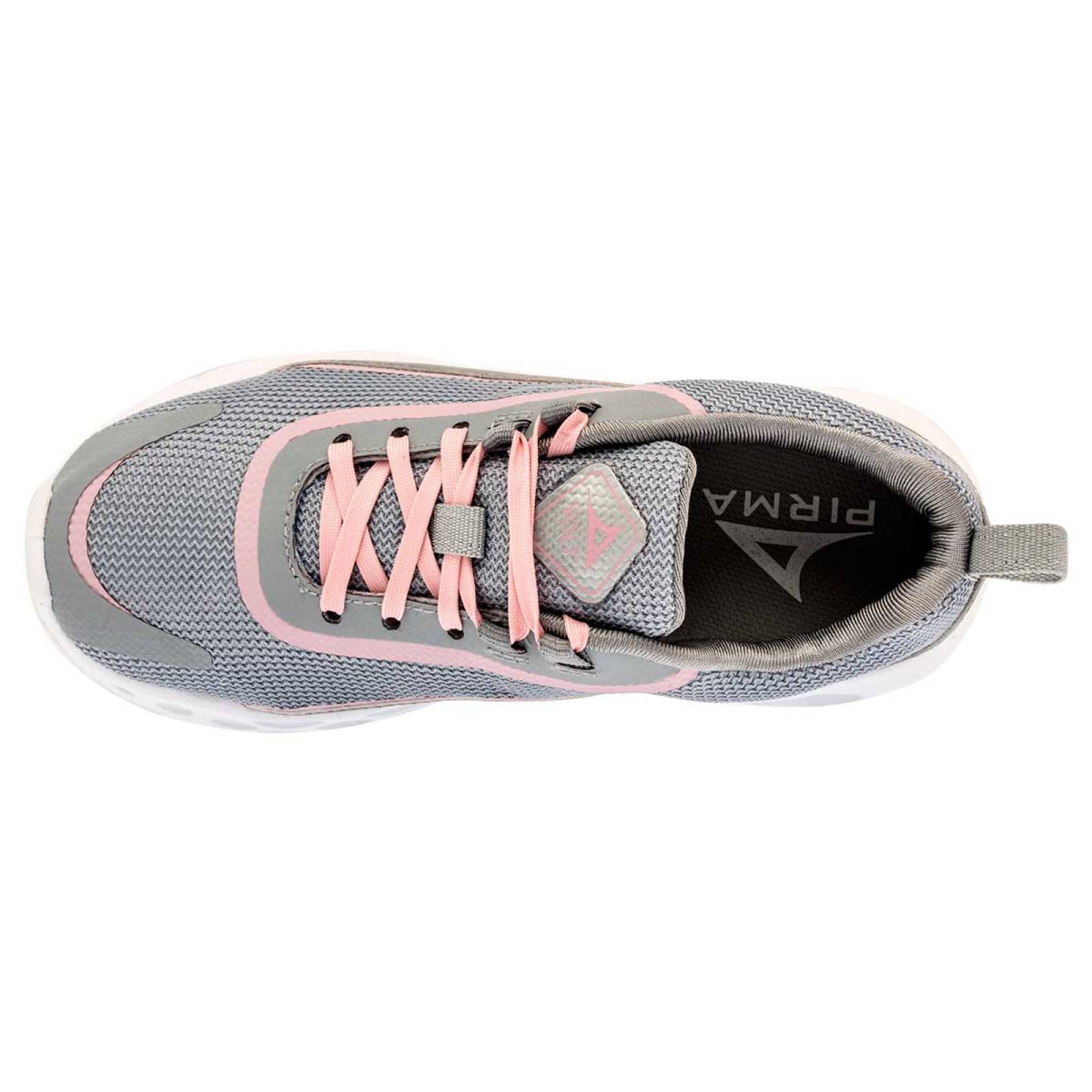 Tenis pirma gris online con rosa