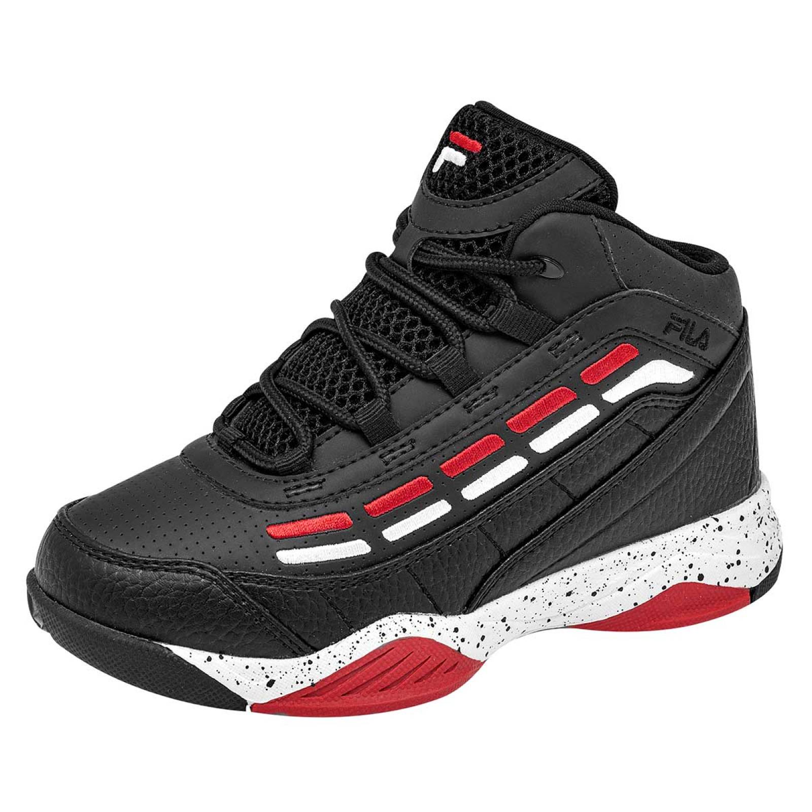 Zapatos fila negro clearance gris