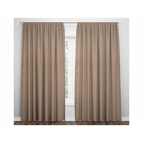 Cortinas Blackout Con Argollas Beige