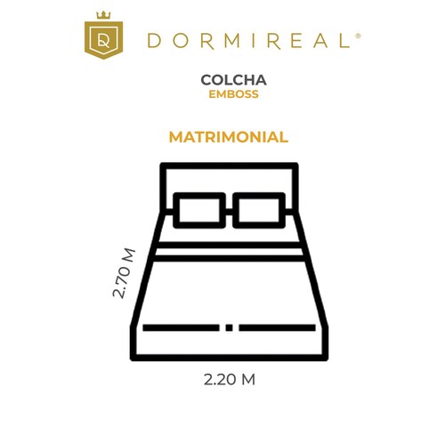 Colcha Emboss de Jacquard Doble vista Matrimonial Dormireal.