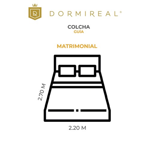 Colcha Guía de Jacquard Doble vista Matrimonial Dormireal.