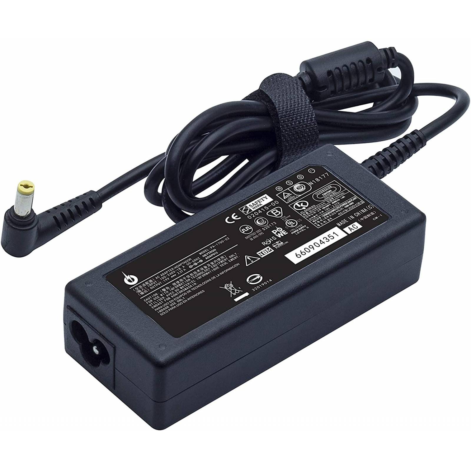 Caricabatterie Adattatore Ca Per Laptop 19V 3.42A Per Acer