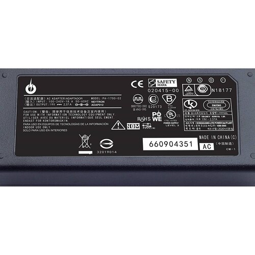 Para Acer Aspire 9525  / 19V   2.37A   45W /  Cargador Compatible Punta 5.5mm x 1.7mm