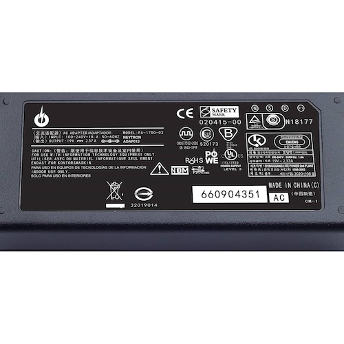 Para Acer Aspire A315  / 19V   2.37A   45W /  Cargador Compatible Punta 5.5mm x 1.7mm