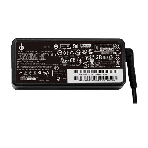 Para Lenovo  IdeaPad 300   Cargador Adaptador  20V  2.25A  45W Punta Amarilla con Cable de Fuente de Poder.