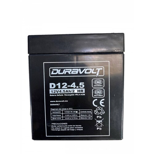 Batería Recargable Duravolt D12-4.5 (12v4.5ah / 20hr)