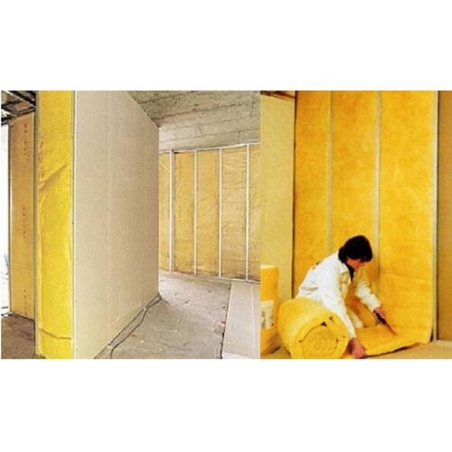 Rollo Fibra de Vidrio para Boiler, MXLGS-001-4, Espesor 1", Ancho 24", Largo 15.24m, 50C a 300C, Densidad 14Kg/m³, Color Amarillo., RollGlass