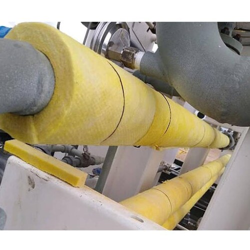 Rollo Fibra de Vidrio para Boiler, MXLGS-001-4, Espesor 1", Ancho 24", Largo 15.24m, 50C a 300C, Densidad 14Kg/m³, Color Amarillo., RollGlass