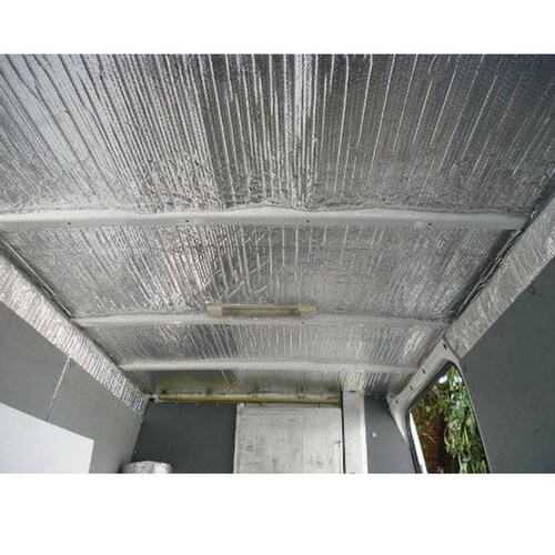 Aislante de Calor tipo Casero, MXFOI-001-28, Inflamabilidad menor 5%, 60mx1.25m, 75m², 2 capas 1 Metalizada, 1 Kraft., AlumFoil