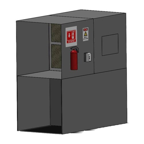 Cabina Chica Industrial Pequeña MXBTP-018 Útil2x1x1mReal2x1x2mC,182x34HP3F220440VT,CiegoDmda BoothPro