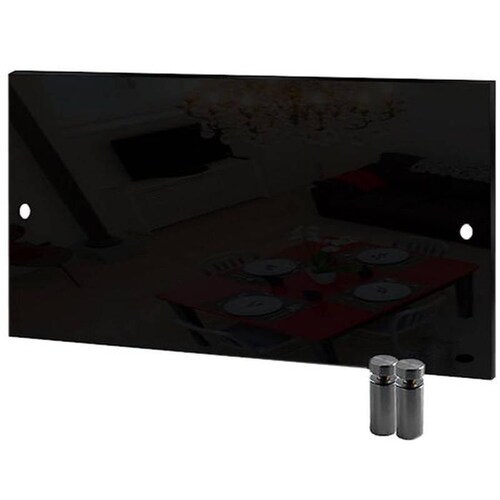 Calefactores Electricos Ecologicos, MXYSE-003, 165W, 1 a 4m2, 110V/1F/60Hz, 1.4A, 60x25x2 cm,Cristal Negro, Vidrio, Con Sistema de Anclaje, SkyWave