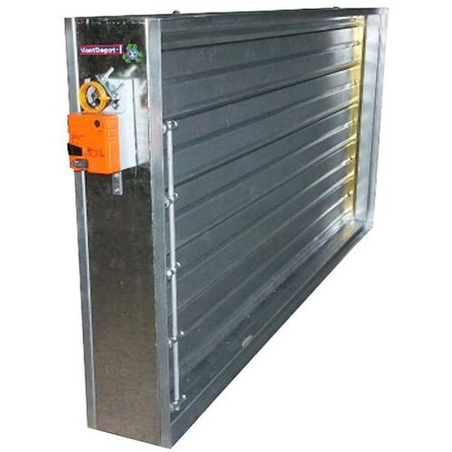 Compuertas para Aire Acondicionado MXASQ-099 26x22" Galvanizado cNeopreno Marco C,18 Persianas C,20 cActuador ActuaSquare