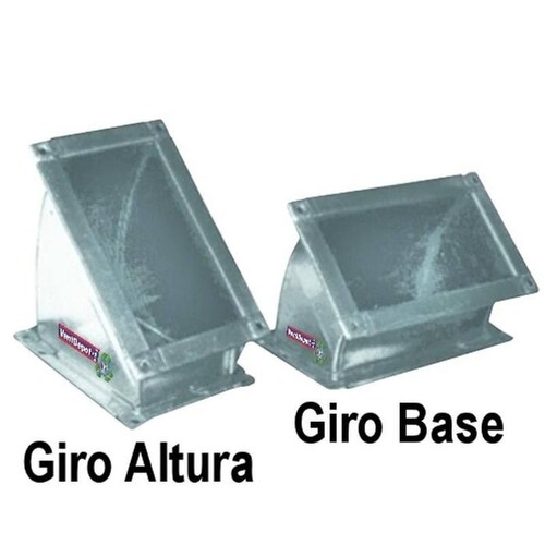 Accesorio Cuadrado MXDC4-051 6x10 pulg radio 6 pulg angulo de 45 giro a la base cal,24 CuadriCodo de 45