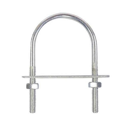 Abrazadera para Tuberias MXMPH-035 Tubo 2" Diámetro 0,02" Cuerda A 14" Tipo de Abrazadera U Galvanizado 50 Pzs, ClampHard