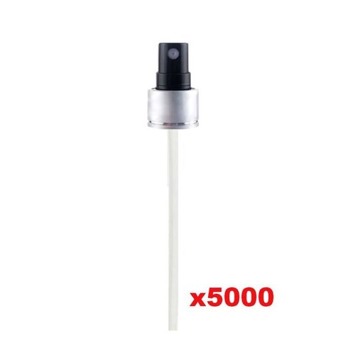 Dosificador para Pulverizar Líquido, MXPYP-022, 5000, Rosca 24/410, 0,12 - 0,14ml/t, Polietileno, Sellado de Rosca, Negro con Plata,, PumpSpray-BS-24-410