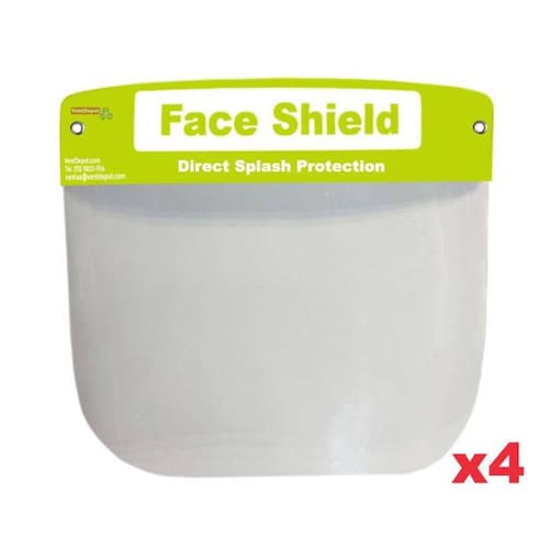 Máscara Protectora Facial de Color MXSAF-018 Careta 4 Pzs Verde Green PVC Elástica Espuma Antideslizante, KidsMask
