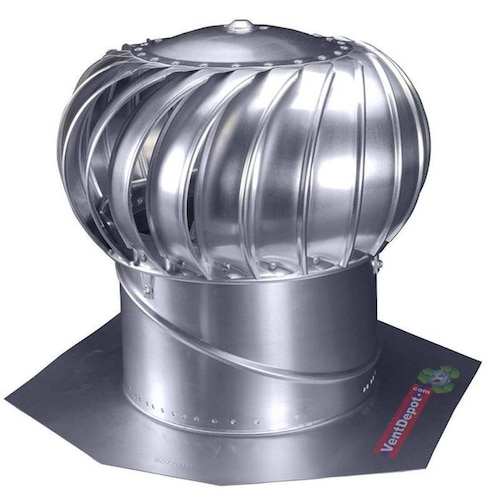 Extractor de Aire Caliente, MXETE-001-17, 17"Turbina, 14" Diámetro Garganta, Base, 100porciento Aluminio, 30años Garantía,, TurboVent
