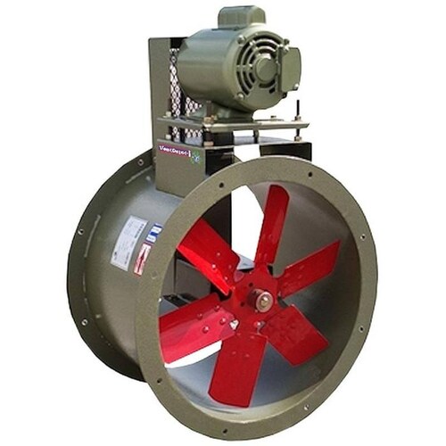  Extractor Tubo Axial APEX, MXETB-002-3, 12" diam, 2432m3/hr, 220/440V, 1/2HP, 2.1/1.1A, 67dB, 3 Fases, 4 Polos., TubEX