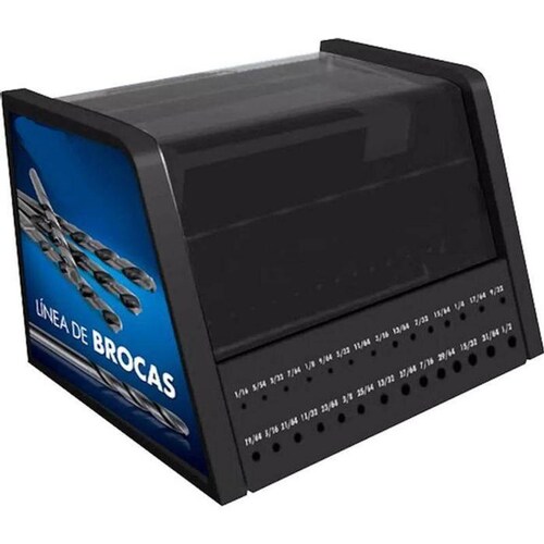 Exhibidores con brocas negras MXCBR-001-6 Brocas Tipo Cobalto AV 525 piezas CobaltDrill