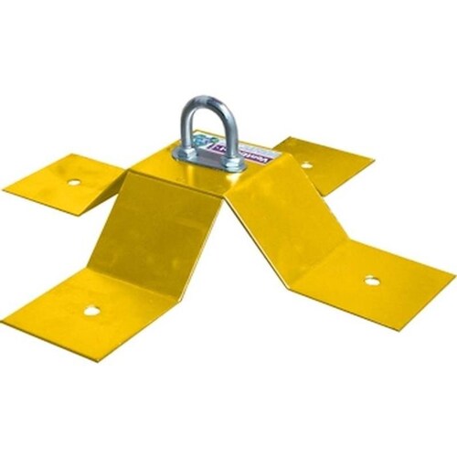 Punto de Anclaje para Muros, MXSPT-011-1, Lámina Galvanizada,ResistenciaRuptura 2,0Ton,Calibre16,Amarillo Tráfico, SafePoint