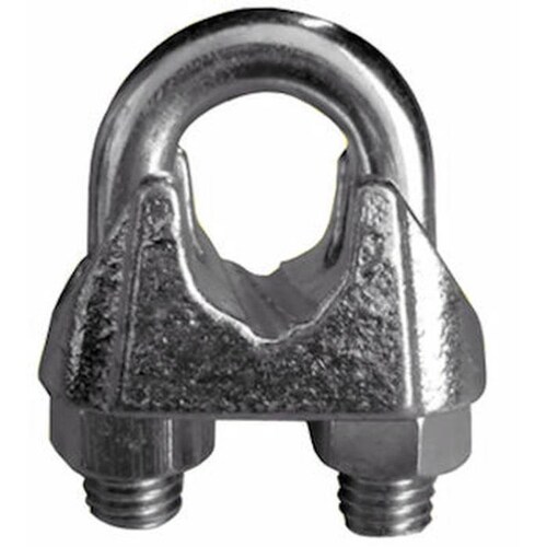 Sujetador de Seguridad para Cable, MXIXD-006-2, 1/4" ó 6,3mm Diámetro Nudo, 1/4 " ó 6,3mm Diámetro Cable, Acabado Acero Inoxidable, Tipo Europeo, 100Pzs,, InoxDog