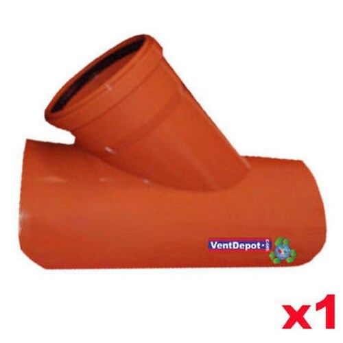 Tuberia de Alcantarillado Silla MXSWS-002-6 1 Pza 250x160mm Diámetro Silleta 45 Anaranjado PVC, SewerSilleta 45