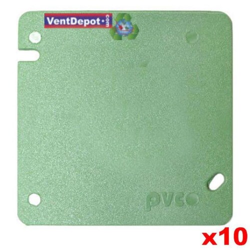 Tapa para Caja Electrica Verde MXBXV-012-2 10 Pzas 38mm Diámetro Tapa Cuadrada Ciega Verde PVC, BoxCover