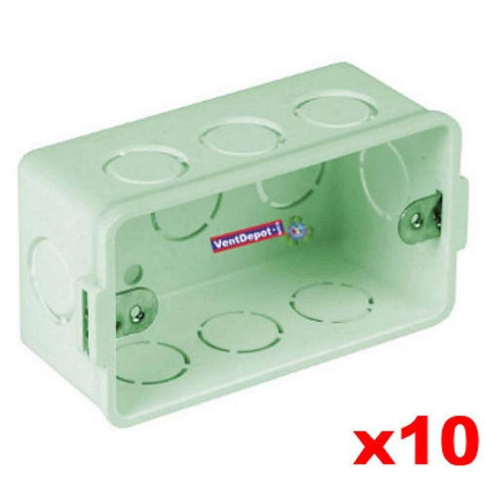 Cajas Rectangulares PVC MXEBG-003-9 10 Pzas Caja Rectangular de PVC 4X2 ...