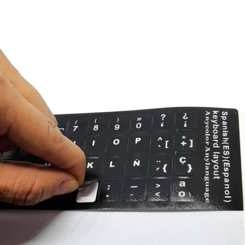Etiqueta de Abecedario Latin, MXNVB-001-22, Negro, 48 Pegatinas, Impermeable, Vinil., LabelViny