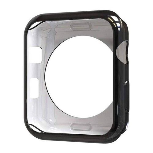 Carcasa Smartwatch Apple Watch MXBPC-005-3 38mm S123 BlackNegro Cromado TPU Plástico Semi Suave Bumper Pro Collection