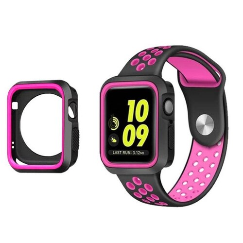 Bumper a buen Precio de Oferta MXOPS-014 42mm S456SE Black Black PinkNegro Rosa TPU Alta Resistencia Bumper Sport Collection.