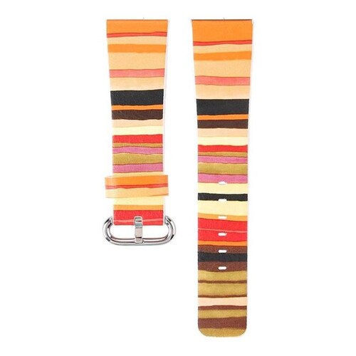 Bandas para SmartWatch Económicas, MXNES-004-1, 42/44mm, ML, Amarillo/Café/Naranja, S123456SE, Cuero/Piel, Lines Collection
