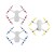 Modelos de Hélices para Dron, MXHMI-002-9, 8 Hélices, Blanco con Amarillo, Mavic Mini /2/SE, 12 Tornillos, 1 Destornillador, MiniProp